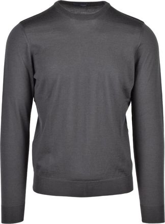 Drumohr Maglioncino Girocollo - Heren - Ronde hals truien - Bruin - M - Wol - Truien & Vesten
