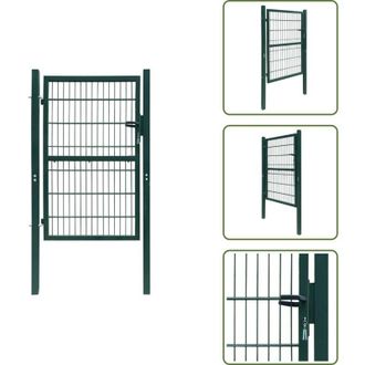 vidaXL The Living Store Cancello per Recinzione 2D (Singolo) Verde 100x180 cm - Recinzione