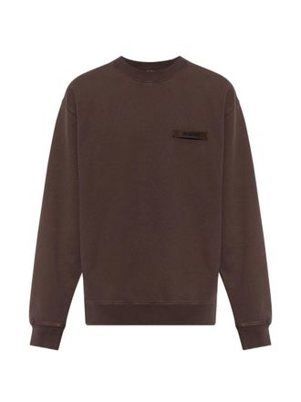Jacquemus Relaxed Fit Crew Neck Sweater With Textured Patch Detail