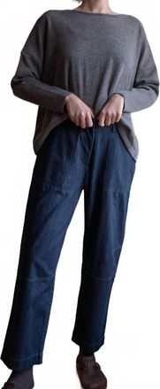 Bibico Margate Relaxed Trousers In Textured Denim