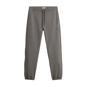 Woolrich Sweatpants, male, Gray, M, Grey Drawstring Trousers Cuffed Hems