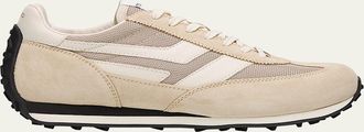 Tom Ford Mens Mick Tech Fabric and Suede Sneakers