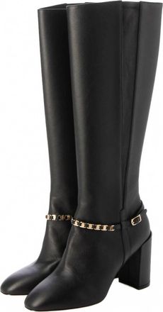 Ferragamo Womens Long Heeled Boots In Black