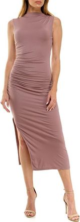 Socialite Sleeveless Ruched Maxi Dress in Mocha at Nordstrom Rack, Size X-Large