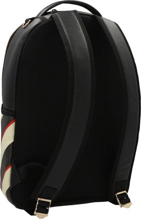 Seletti Chevron-Print with Graphic Lip Embellishment Backpack - Black