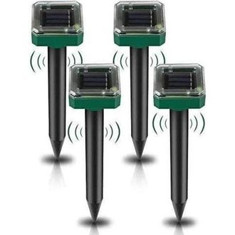 OEM Paquete De 4 Repelentes Solares Ultras&oacute;nicos De 6626 Cm, Repelente Solar Para Topos Y Ratones Para Uso En Exteriores En Jardines Contra Topos, Topillo