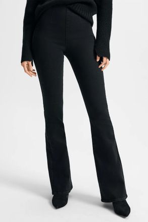 Veronica Beard Beverly Off-Duty Skinny-Flare Jeans In Onyx