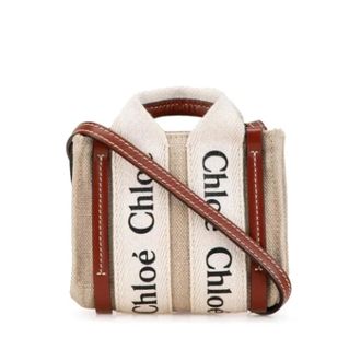 Chlo&eacute; Pre-owned Canvas shoulder-bags - Dames - Pre-owned - Beige - Maat: ONE Size Leer