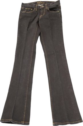 Ralph Lauren Wide Leg Jeans in Black Cotton