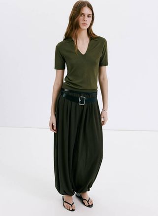 Mango Polo maglia sottile kaki - Donna - XXS - MANGO