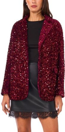 Vince Camuto Sequin Relaxed Blazer in Crimson at Nordstrom, Size X-Small