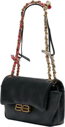 Balenciaga Womens Darling Shoulder Bag Black Calfskin