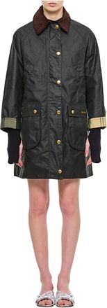 Barbour Jassen, Dames, Groen, S, Katoen, Long Beadnell Waxed Jacket