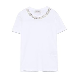 Ermanno Scervino T-Shirts, female, White, Size: XS White T-Shirt with Short Sleeves
