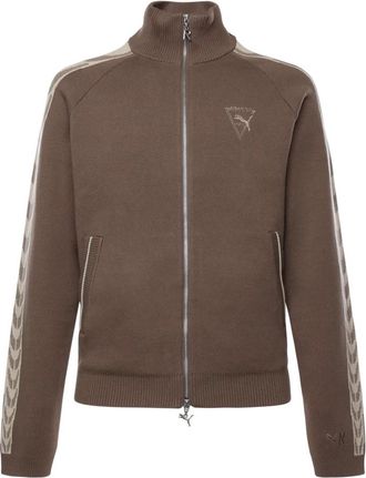 Puma T7 Knit Jacket - Heren - Trainingsjackets - Bruin - L - Katoen - Fitness