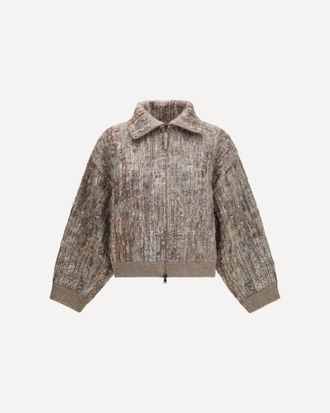 Brunello Cucinelli Perforated zip Cardigan Female L