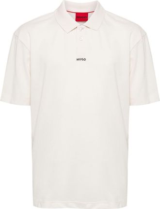 HUGO BOSS logo-print cotton polo shirt - men - Cotton - M - White