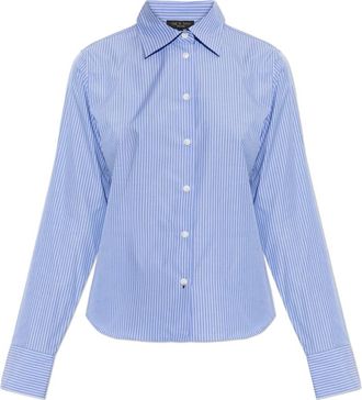 Rag & Bone Gestreept overhemd - Dames - Overhemden - Blauw - M - Katoen - Overhemden