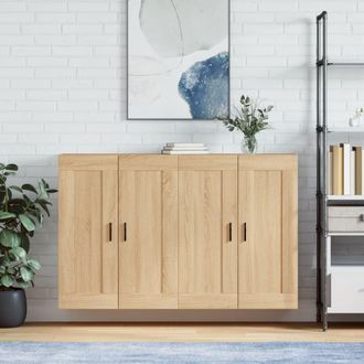 vidaXL Vidaxl - Armarios De Pared 2 Uds Madera De Ingenier&iacute;a Roble Sonoma
