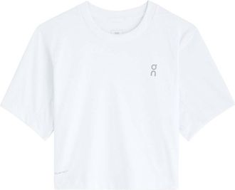 On Train-t Logo Cropped Jersey T-shirt - White - XS (UK6 / XS)