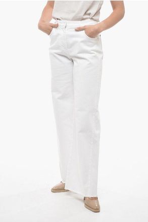 パンツ FABIANA FILIPPI Wide cotton trousers White FABIANA FILIPPI Wide cotton trousers White ボトムス
