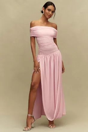 Ronny Kobo Lrulan Off-Shoulder Maxi Dress