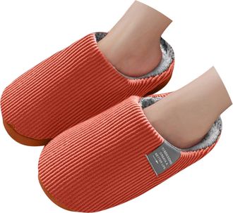 Generic Womens Cozy Memory Foam Slippers Indoor Outdoor Slip On House Shoes Non Slip Soft Plush Cotton Slippers Women Comfy Warm Fuzzy Lined Winter Shoes Fash