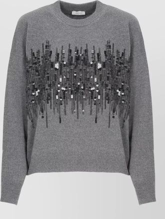 PESERICO cashmere blend sequin crewneck sweater