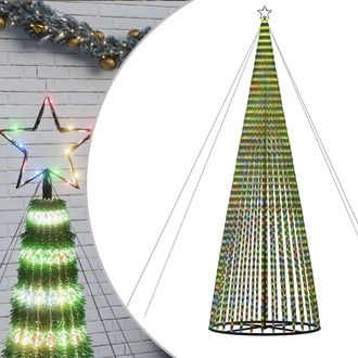 vidaXL &Aacute;rbol De Navidad Led 1544 Leds De Colores 500 Cm Vidaxl
