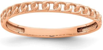 Diamond2Deal 14K Rose Gold Link Design Ring
