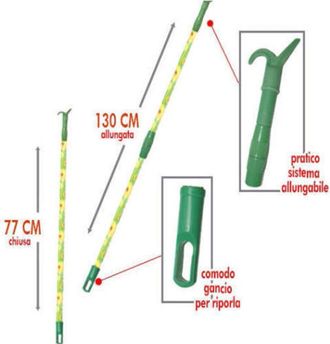 Trade Shop Trade Shop - Manico Asta Bastone Appendiabiti Per Armadio Appendi Abiti Estensibile