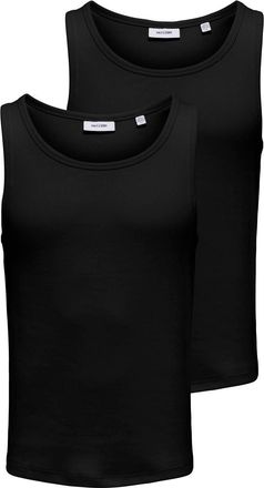 Only & Sons Tanktop ONLY & SONS ONSTANNER REG SL TANK TOP 2-PACK, Damen, Gr. XXL, schwarz pack:1x hellwei&szlig; 1x schwarz, Single Jersey, Obermaterial: 95% Baumwolle,