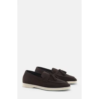 Scarosso Leandra Loafers in Dark Brown - Suede at Nordstrom, Size 38.5