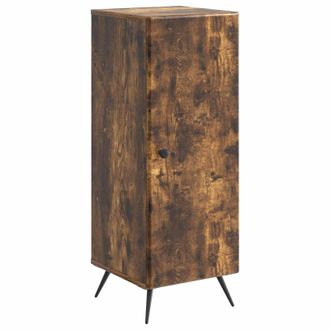 vidaXL Aparador Roble Ahumado 33 X 34,5 X 90 Cm Madera De Ingenier&iacute;a Vidaxl