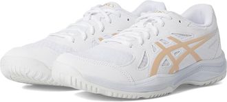 Asics Womens Upcourt 6 Volleyball Shoe Womens Volleyball Shoes White/Champagne : 8.5 B - Medium, Synthetic