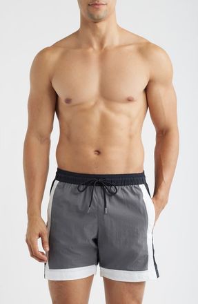 BOSS Remy Sim Trunks in Dark Grey at Nordstrom, Size Xx-Large