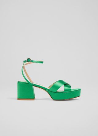L.k. Bennett Womens Amie Formal Sandals, Emerald - Green - Size UK 4