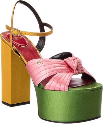 Valentino Crasher 125 Satin Platform Sandal