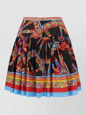 Dolce & Gabbana high waisted skirt flared gathered print