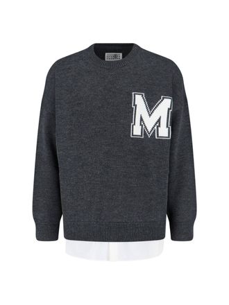 Maison Margiela Logo Sweater - Grey