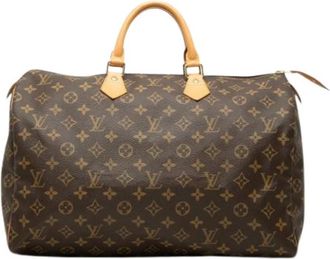 Louis Vuitton Pre-owned Speedy 40 - Dames - Vintage Handtas - Bruin - ONE Size - Leer - Vintage