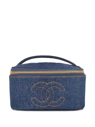 Chanel 1997 Vanity denim top-handle handbag - women - Denim - One Size - Blue