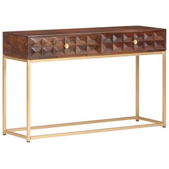 vidaXL Vidaxl Mesa Consola De Madera Maciza De Mango 122x36x75 Cm