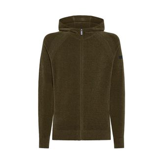 Roberto Ricci Design Velvet Hood Zip Knit - male - RRD - Zip-throughs - Green - XL - Sweatshirts & Hoodies