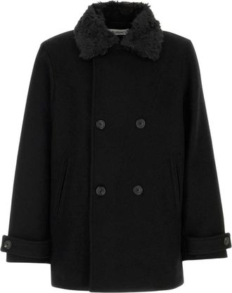Our Legacy Wage Peacoat - Heren - Mantel - Zwart - M - Wol - Jassen