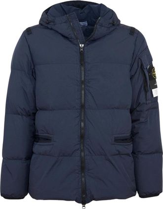 Stone Island Garment Dyed Crinkle Reps NY Bomber - Heren - Winterjassen - Blauw - S - Nylon - Jassen
