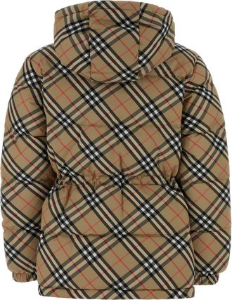 Burberry Womens Keswick Down Jacket Beige Polyester