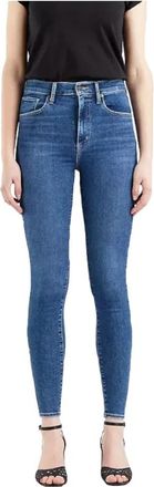 Levi's Mile High Super Skinny Jeans - Dames - Skinny Jeans - Blauw - W25 L32 - Katoen - Jeans