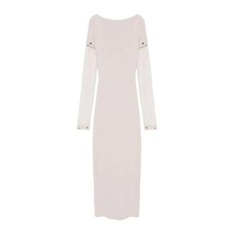 Sportmax Top de canal&eacute; de manga corta con detalles desgastados - Dresses - Mujer - Gris - S