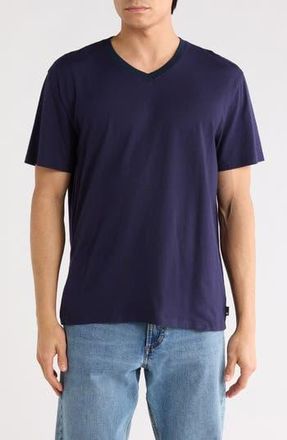 AG - Adriano Goldschmied Bryce V-Neck Stretch Cotton T-Shirt in Indigo Ink at Nordstrom Rack, Size X-Small